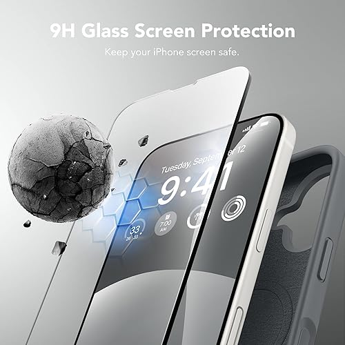 Miniatura 154 de GONEZ Funda para iPhone 14 Pro, compatible con Magsafe, con protector de pantalla + protector de lente de cámara, forro de microfibra suave