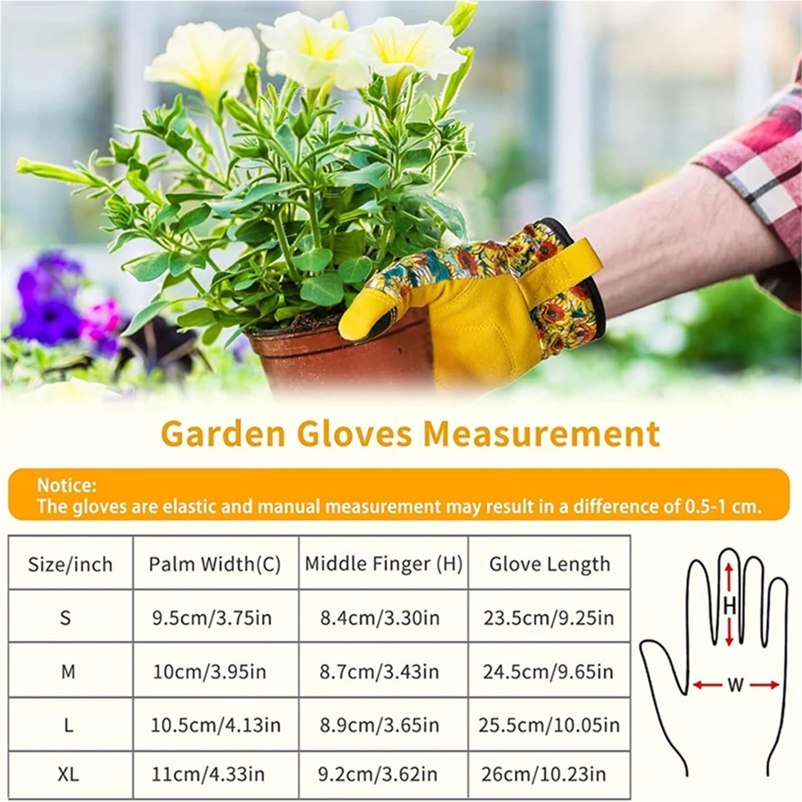 Guantes de jardinería for hombres y mujeres, poda rosas, a prueba espinas, guantes for trabajar en el jardín, herramientas trabajo protección Industrial, 1 par para Hombre y Mujer(S)