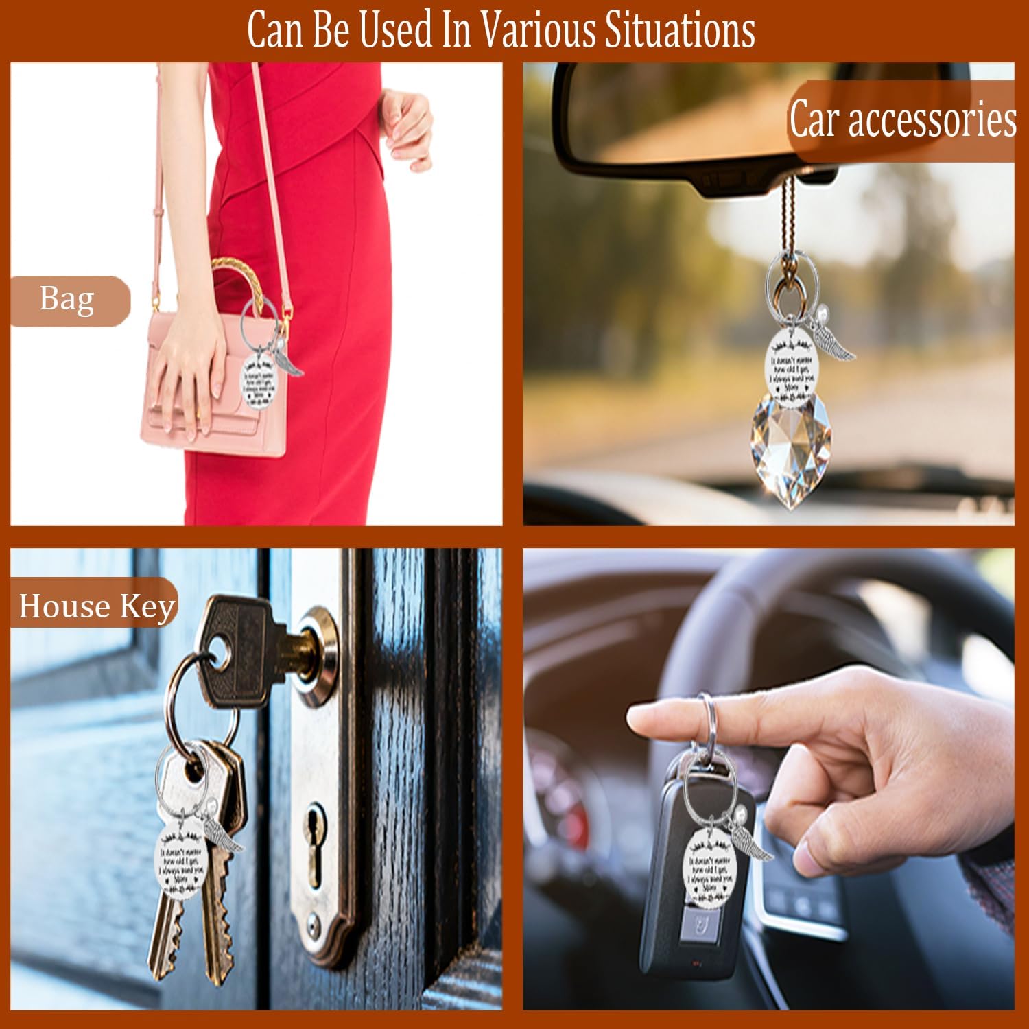 Mother's Day Gifts for Mom from Daughter Son, Mother Keychain Key ring for Mom’s Birthday Valentine's Day Christmas Gifts - Image 6