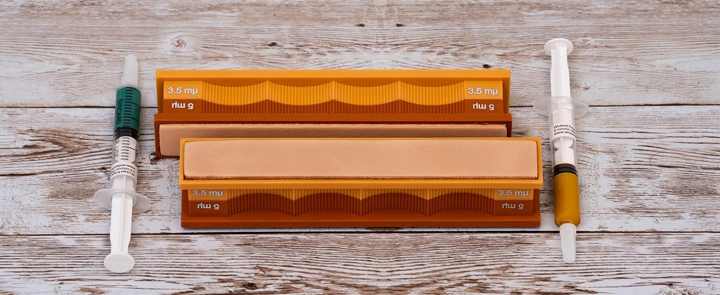 5/3.5 Micron Diamond and Leather Strops Pack