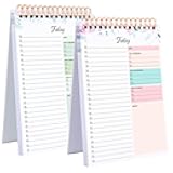 2 Packs To Do List Notepad, 104 Pages To Do List Notebook A5 Undated Daily Planner Notepad with Task Checklist Home Office School Supplies