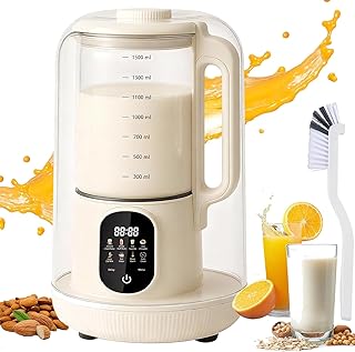 AIZYZYO Nut Milk Maker Soy Milk Maker Machine 6-in-1 Automatic for Almond Oat Soy & Plant-Based Milks Non Dairy Beverages ...
