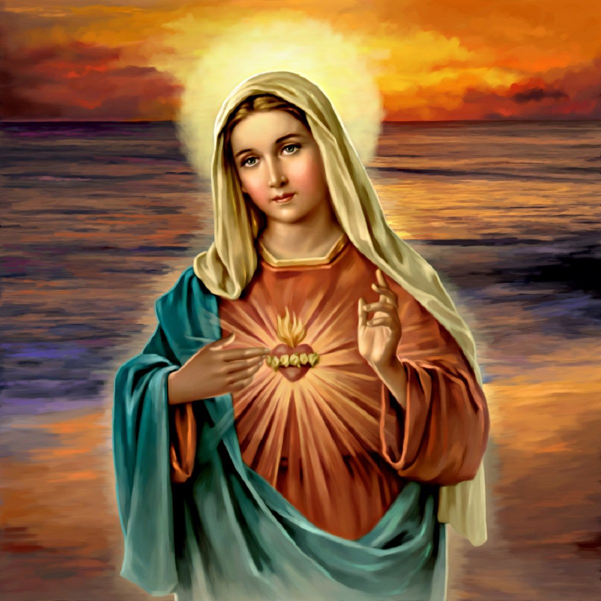Amazon.com: Art Factory Mother Mary Painting: Posters & Prints