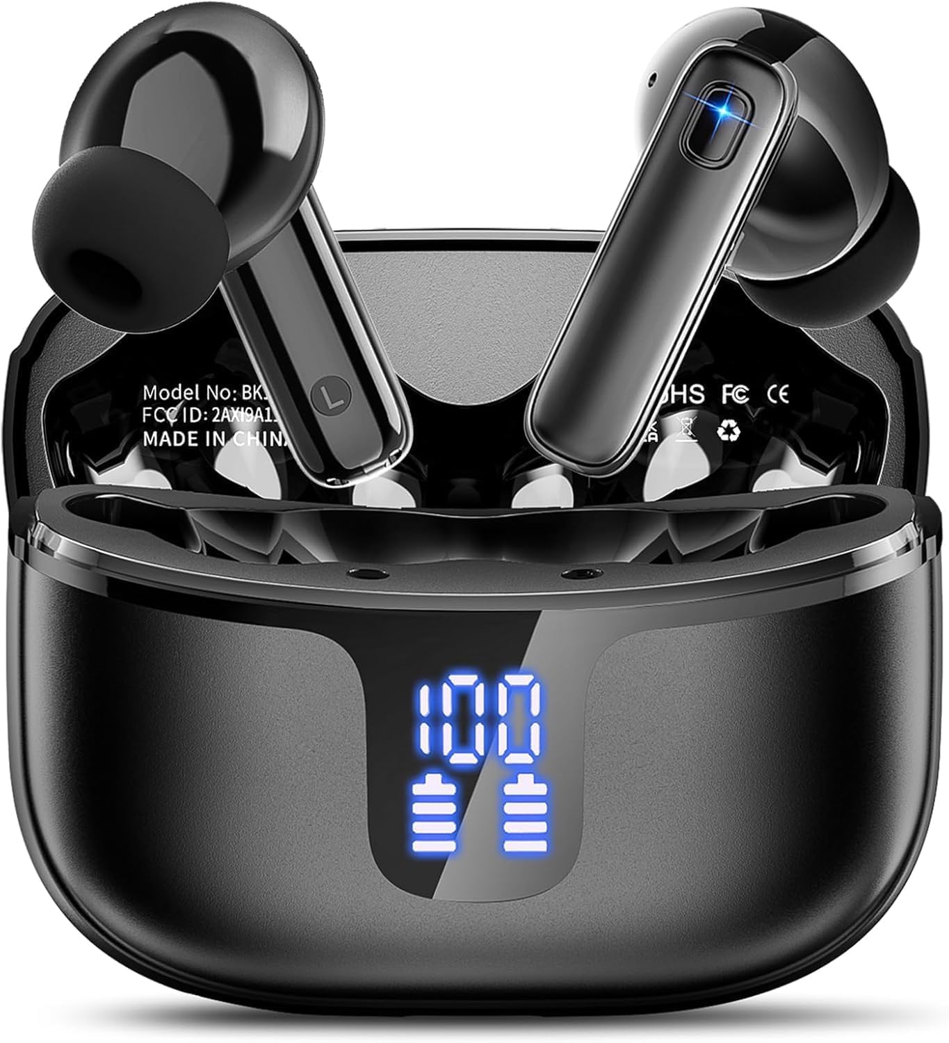 Motost Bluetooth 5.4 Kopfhörer, In Ear Kopfhörer Kabellos Bluetooth 2026 Neu Kabellose Kopfhörer mit 4 ENC Mic, 6D Tiefer Bass, 42 Std Noise Cancelling Ear Buds, IP7 Wasserdicht Sport Ohrhörer, USB-C