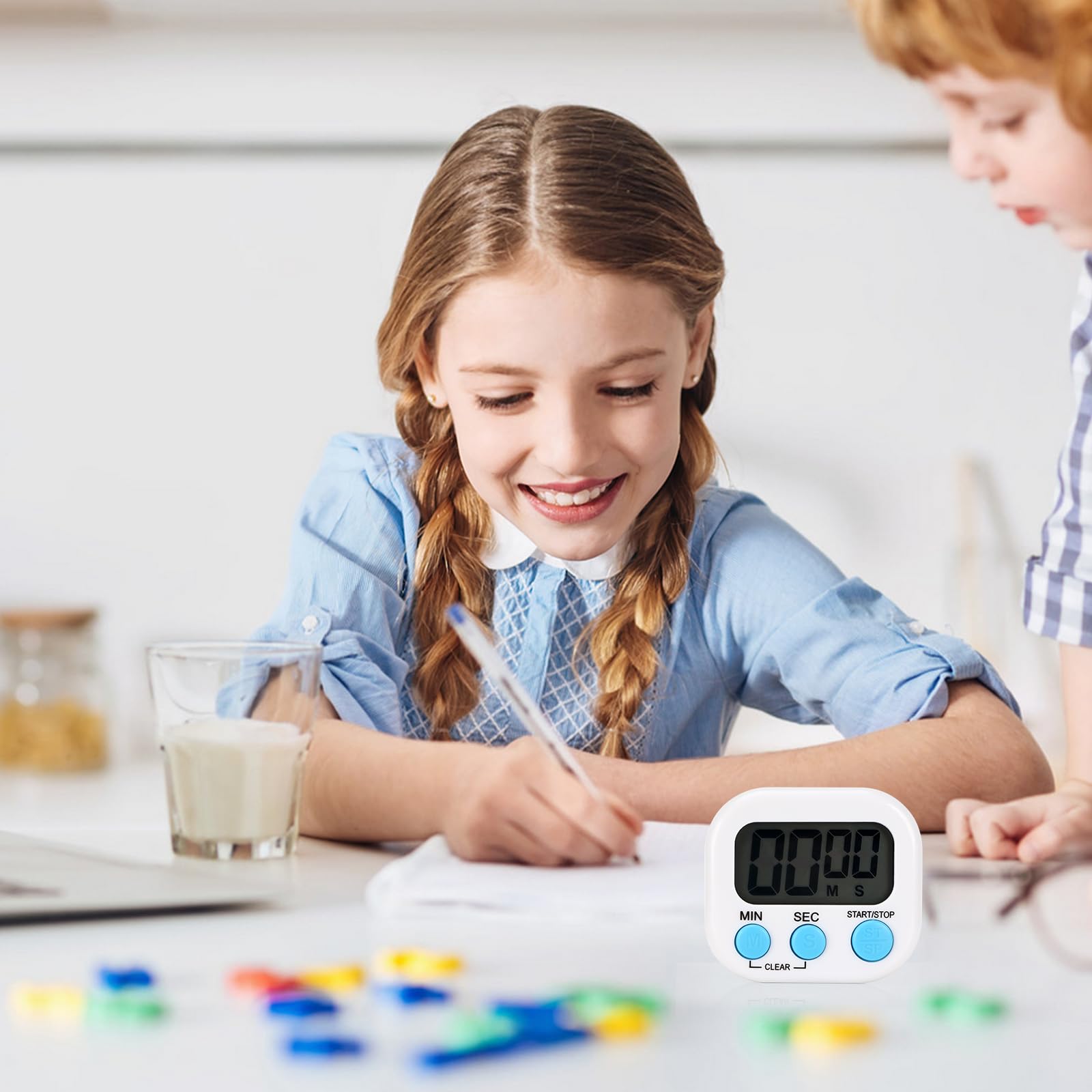 Farerkass 4 StüCk Eieruhr Digital Kurzzeitwecker Digital Stoppuhr Kinder