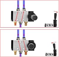 Heschen 4H210-08 Pneumatikus Kézi Mechanikus Szelep 2 Pozíciós 5 Utas PT1/4 Manuális Vezérlésű Húzó-Toló Csatlakozókkal 4