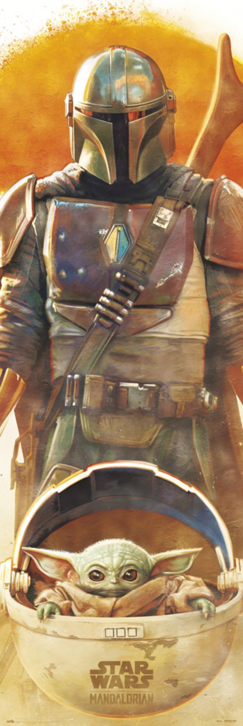 Grupo Erik Poster Star Wars The Mandalorian Baby Yoda - 20.8 x 62.2 inches / 53 x 158 cm - Shipped Rolled Up - Cool Posters, Art Poster, Door Posters & Prints