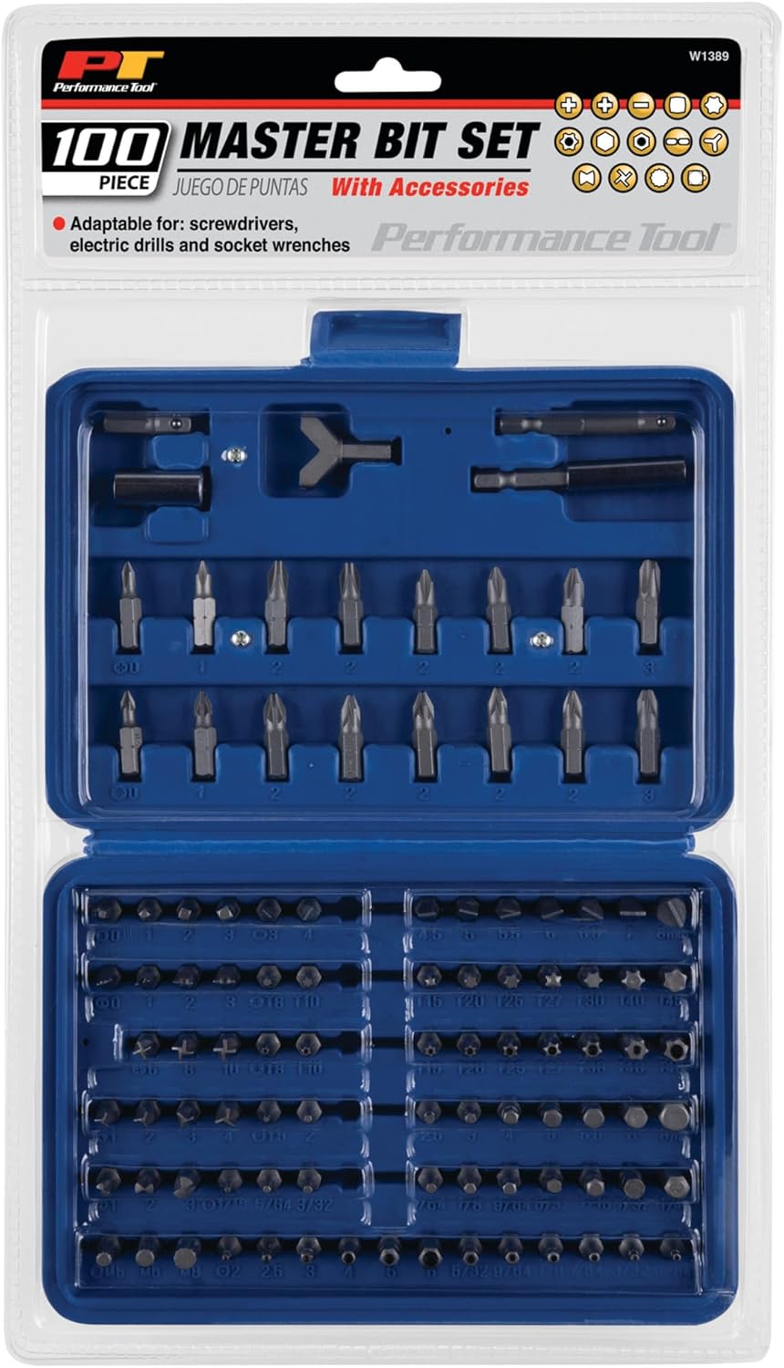Performance Tool W1389 Bit Set, 100-Piece