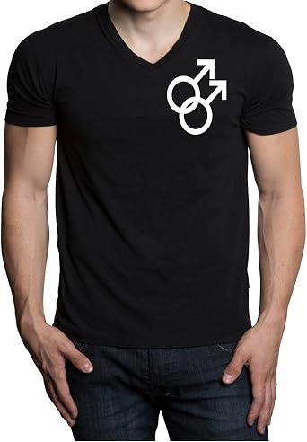 Gay Pride Symbol Men's V-Neck T-Shirt 