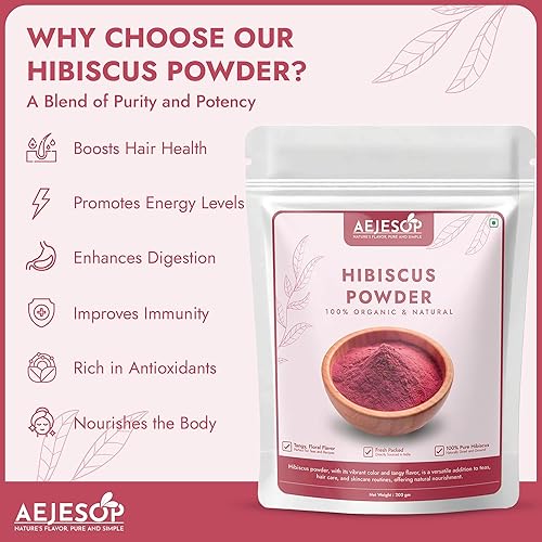 Miniatura 3 de Flor de hibisco en polvo (Hibiscus Sabdariffa), 7oz (200g)