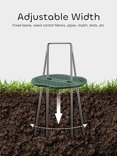 Miniatura 4 de GROWNEER Juego de grapas de paisaje, 200 grapas de jardín galvanizadas de 6 pulgadas y 200 juntas, estacas de tienda de campaña en forma de U,