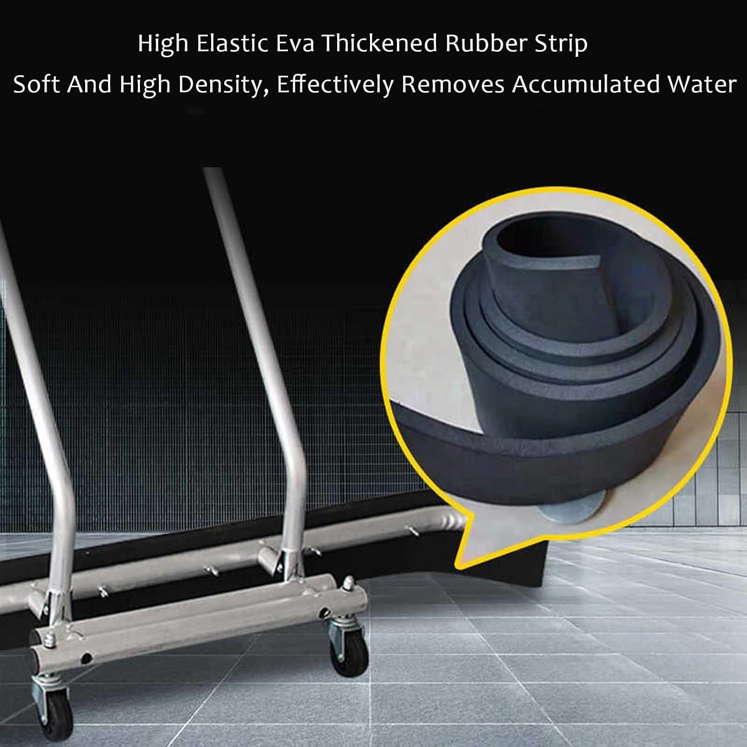 61in Length Outdoor Tennis Court Roller Squeegee, Aluminum Alloy Sport Field Squeegee for Workshop/Factory, Professional Surface Water Remover Sweeper