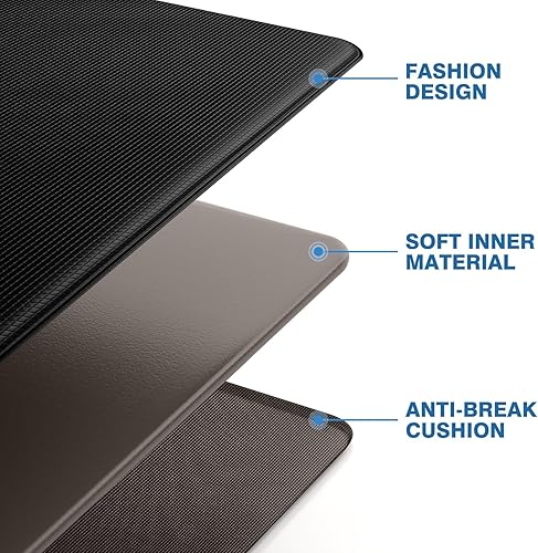 Miniatura 2 de Tapetes de cocina, 2 piezas, tapetes de cocina acolchados antifatiga para piso, tapetes de escritorio antideslizantes de pie, juego de alfombras de