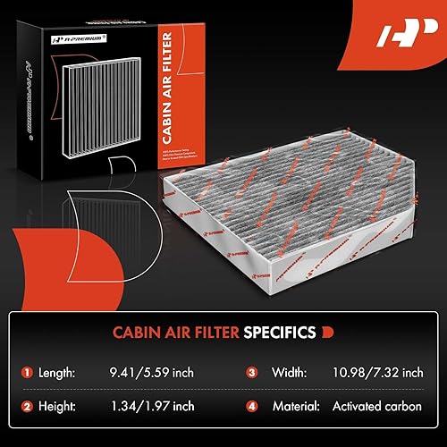 Miniatura 2 de A-Premium Filtro de aire de cabina con carbón activado compatible con Audi Q5 2009-2017, A4 Quattro 2009-2016, A5 Quattro 2008-2017, A4 2009-2016,
