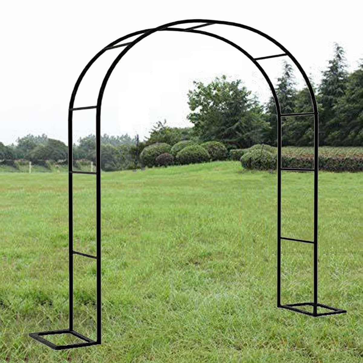 Arceau À Rosiers Arch Ede Jardin en Fer, Largeur 120CM/140CM/180CM/220CM Arcade de Mariage en Métal Fer Forgé, pour Patio, décoration de fête, Arches de Mariage (Taille : W120xH220x40cm)