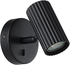 EGLO Portillo Wall Light, Indoor Wall Light, Bedroom Lamp with Swivel Spot, Reading Lamp Made of Metal in Black, Wall Spotlight with GU10 Socket