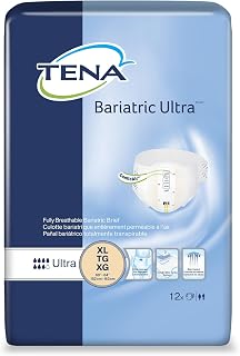 Tena Bariatric Ultra Incontinence Briefs, 12 Count