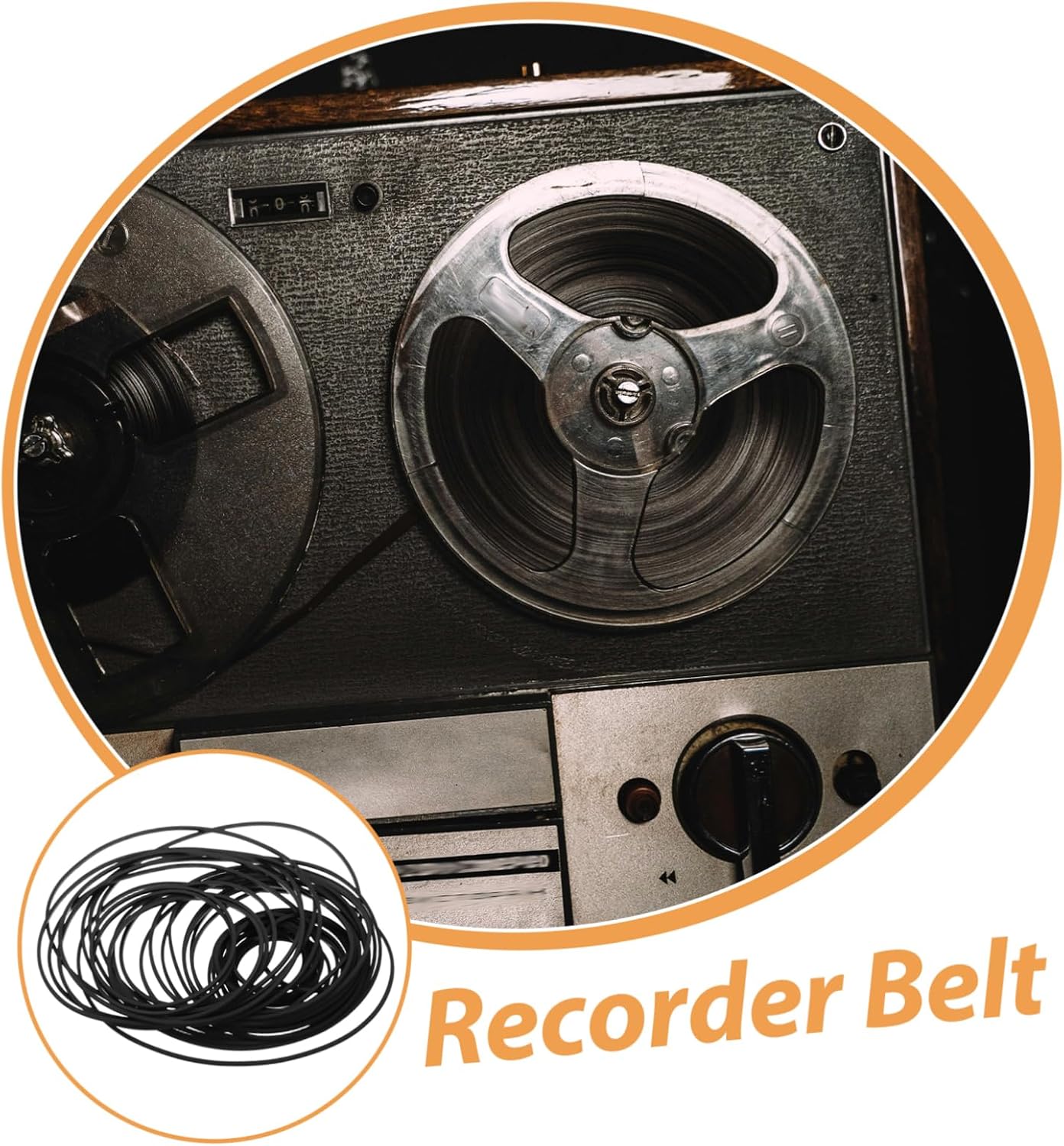 50Pcs Rubber Belts for Cassette Recorder and Player Maintenance Mixed for Reliable Performance Compatible with Video Tape Recorders and DVD Drives