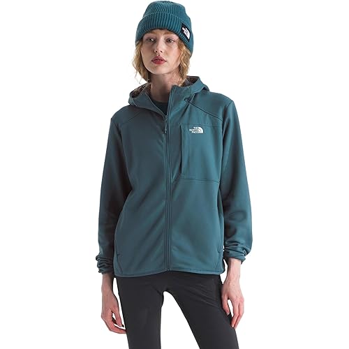 THE NORTH FACE Women's TNF Performance Fleece Full Zip Hoodie | Lightweight Hooded Top, Elastic Binding & Zip Pockets