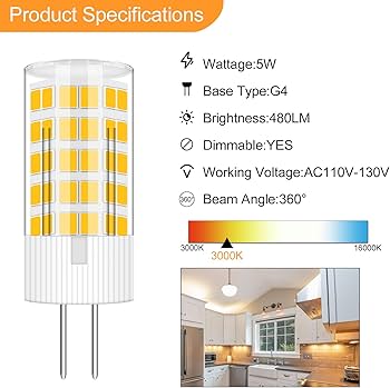 Amazon | ZHENMING G4 LED電球 110V-130V (低電圧12V) G4 バイピン