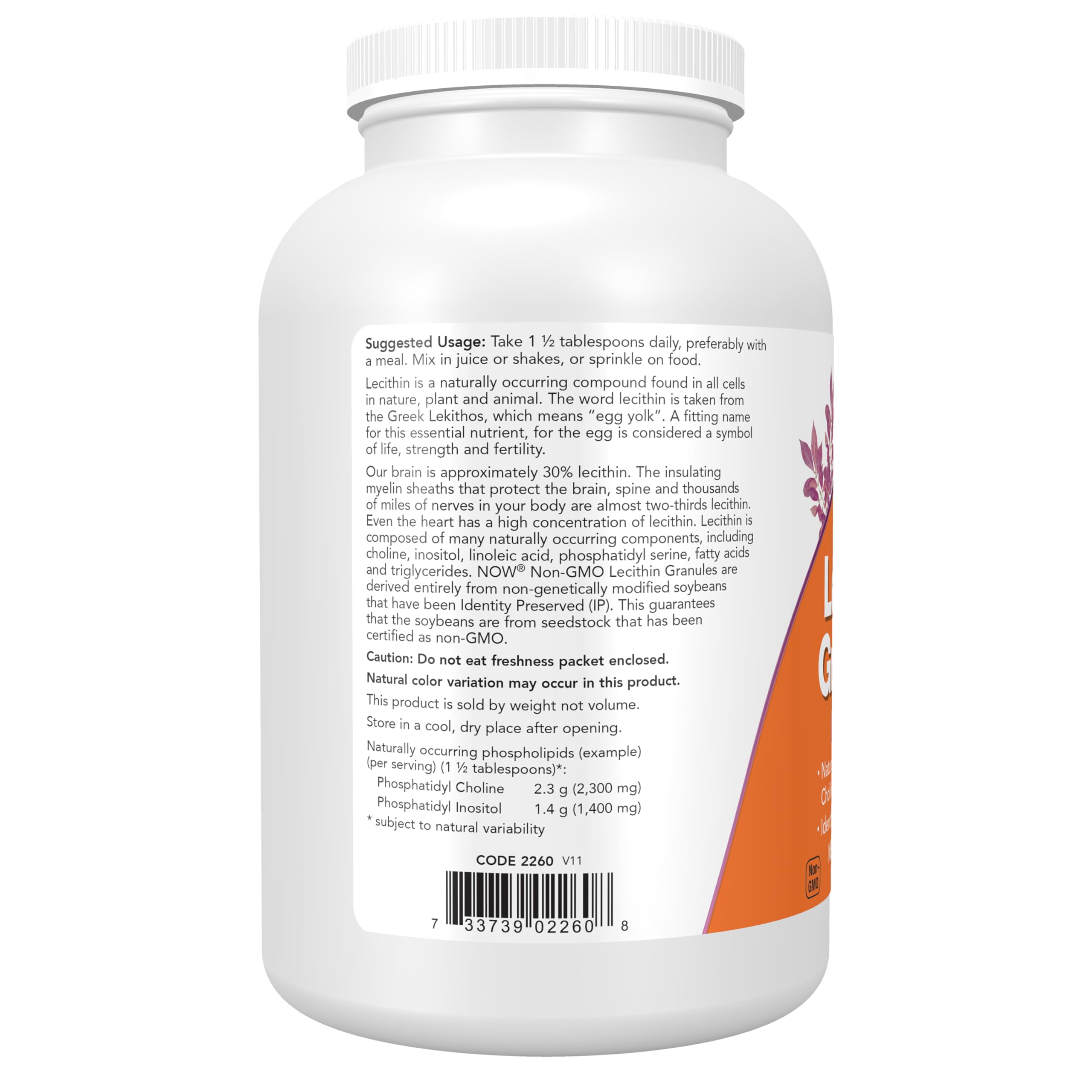 NOW Supplements, Lecithin Granules, Phosphatidyl Choline, 1-lb — Amazon image 3
