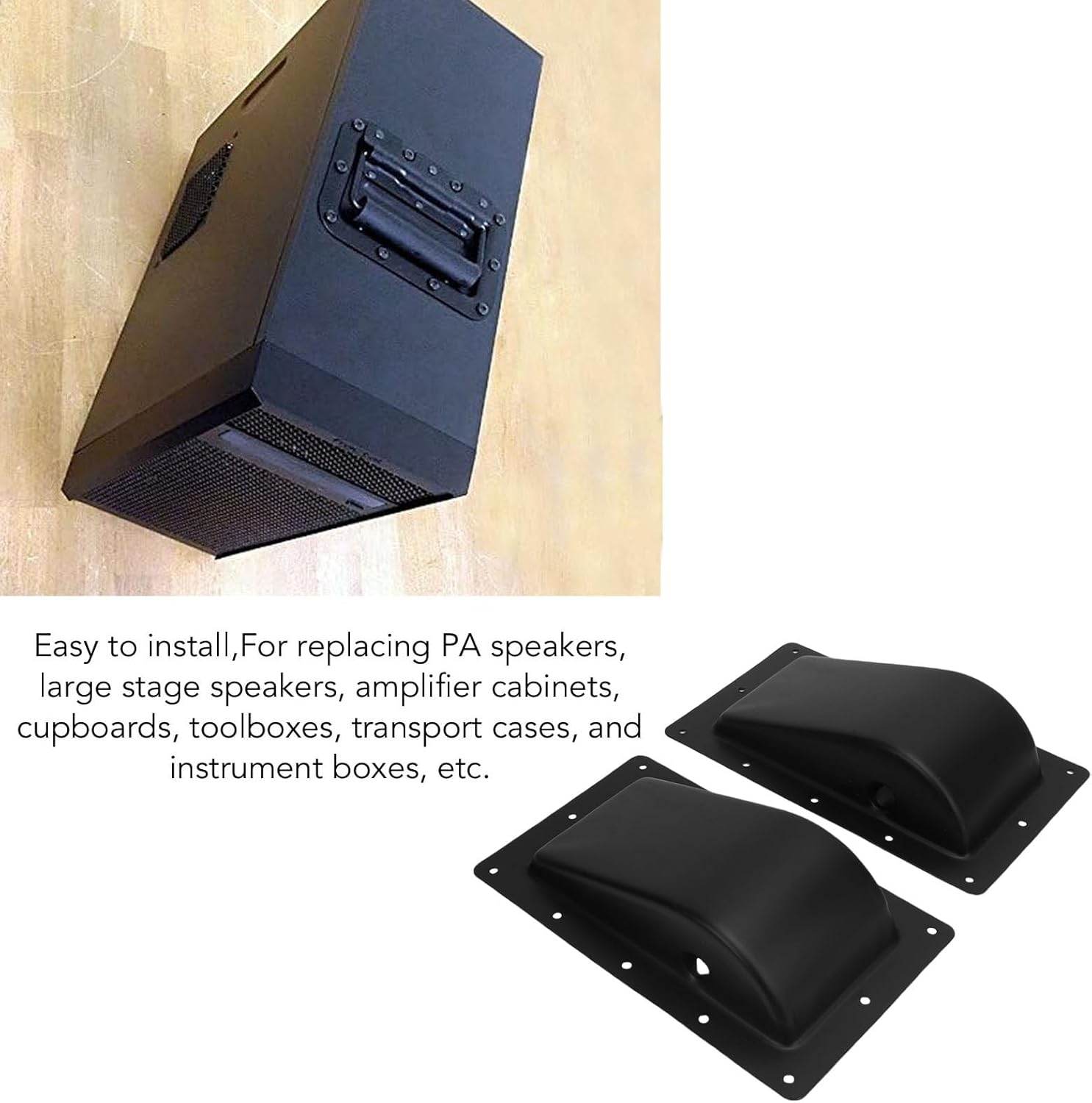 2PCS Speaker Handle, Metal Speaker Side Handle, Replacement for Cabinets, Flight Cases, Toolboxes, Transportation Equipment, Instrument Cases, Props Boxes