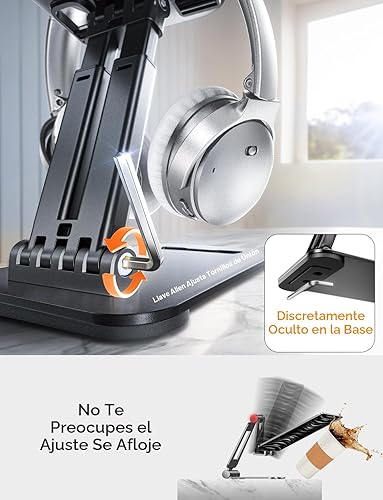 Miniatura 7 de LISEN Soporte para iPad para tablet, soporte para escritorio, accesorios de escritorio de oficina para hombres, mujeres, niños, regalos de tableta