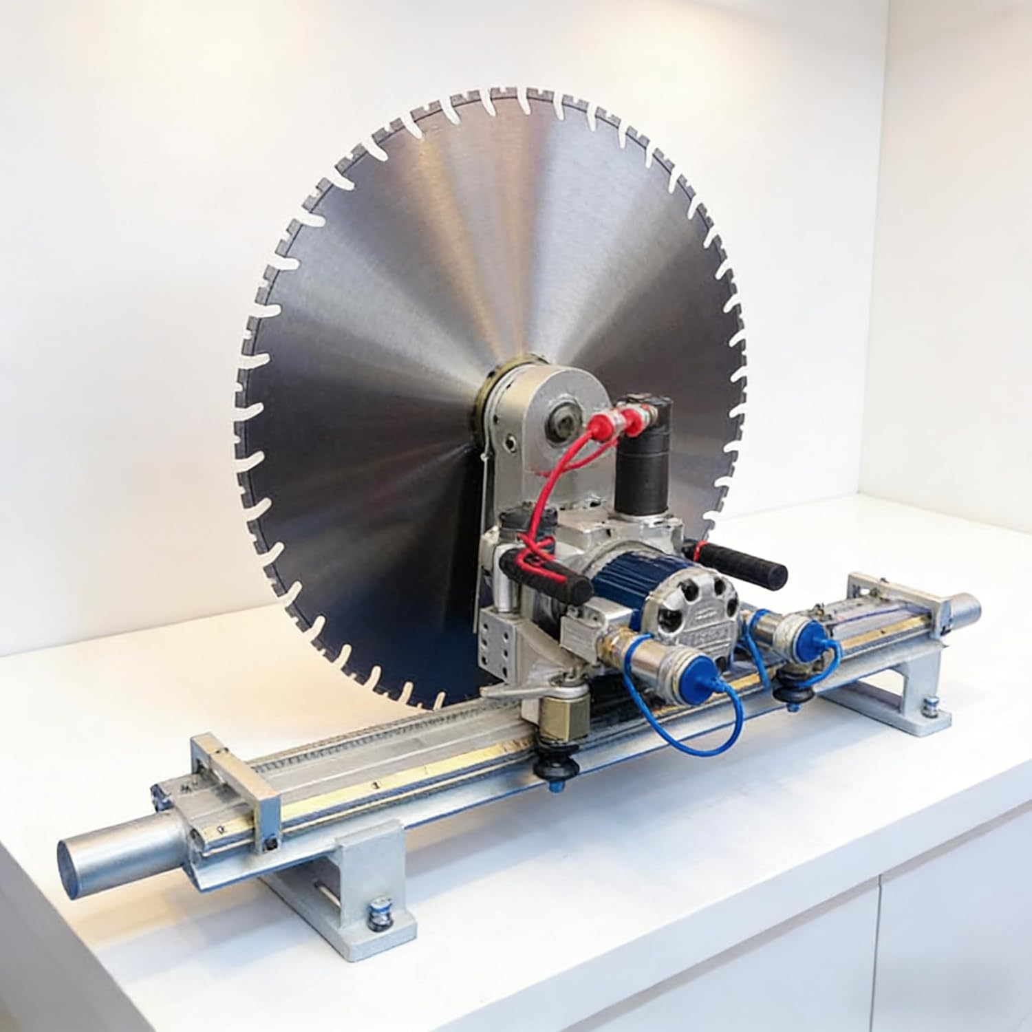 Heavy-Duty Automatic Hydraulic Wall Saw Machine for Concrete Cutting, Electric Track Saw Kit with Accessories, Industrial Reinforced Concrete Cutter