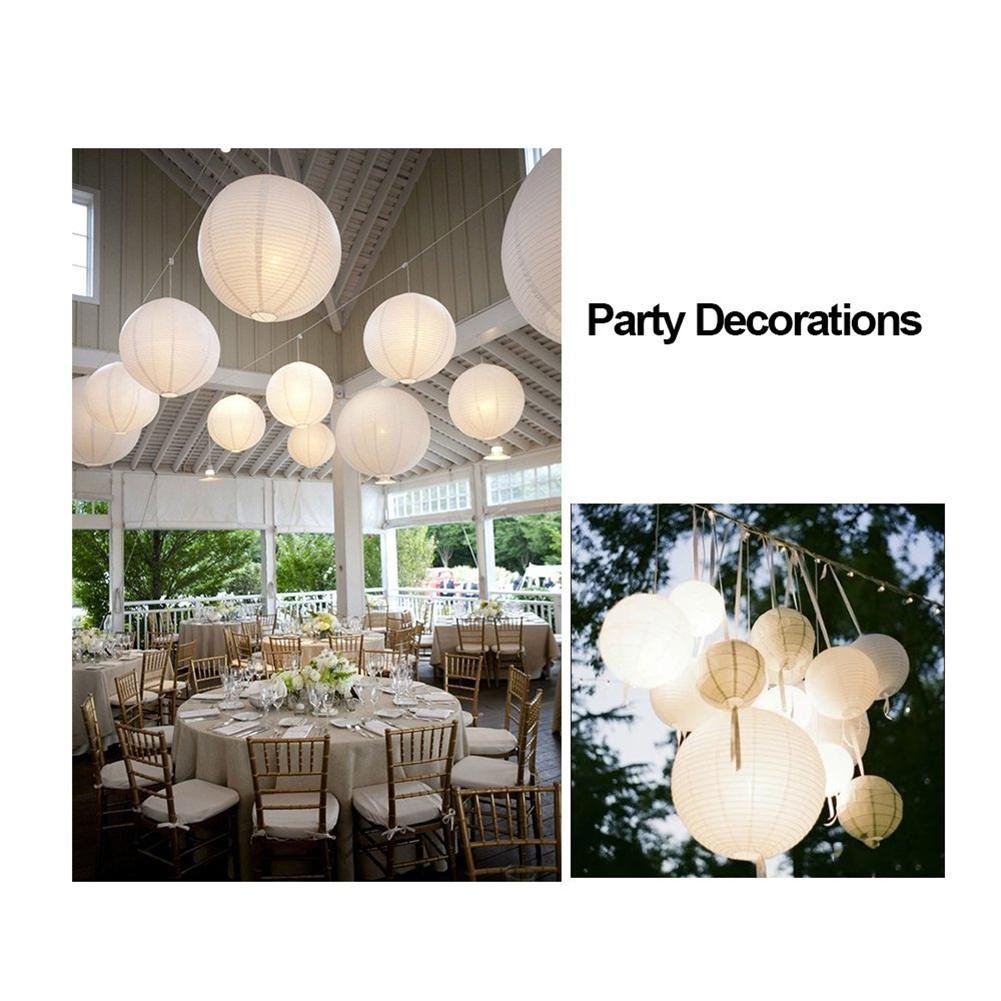 Fun Express Papier-Laternen Weiß, Mini – 12 Stück, Je 11,4 Cm | Für Hochzeit, Party & Deko