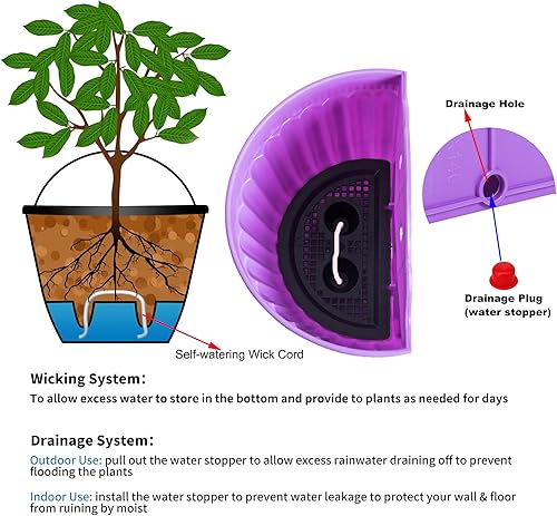 Miniatura 6 de ORIMERC Maceta de resina colorida para colgar en la pared, 6 unidades, vertical, para jardín, sala de estar, ventana, colgar en interiores y