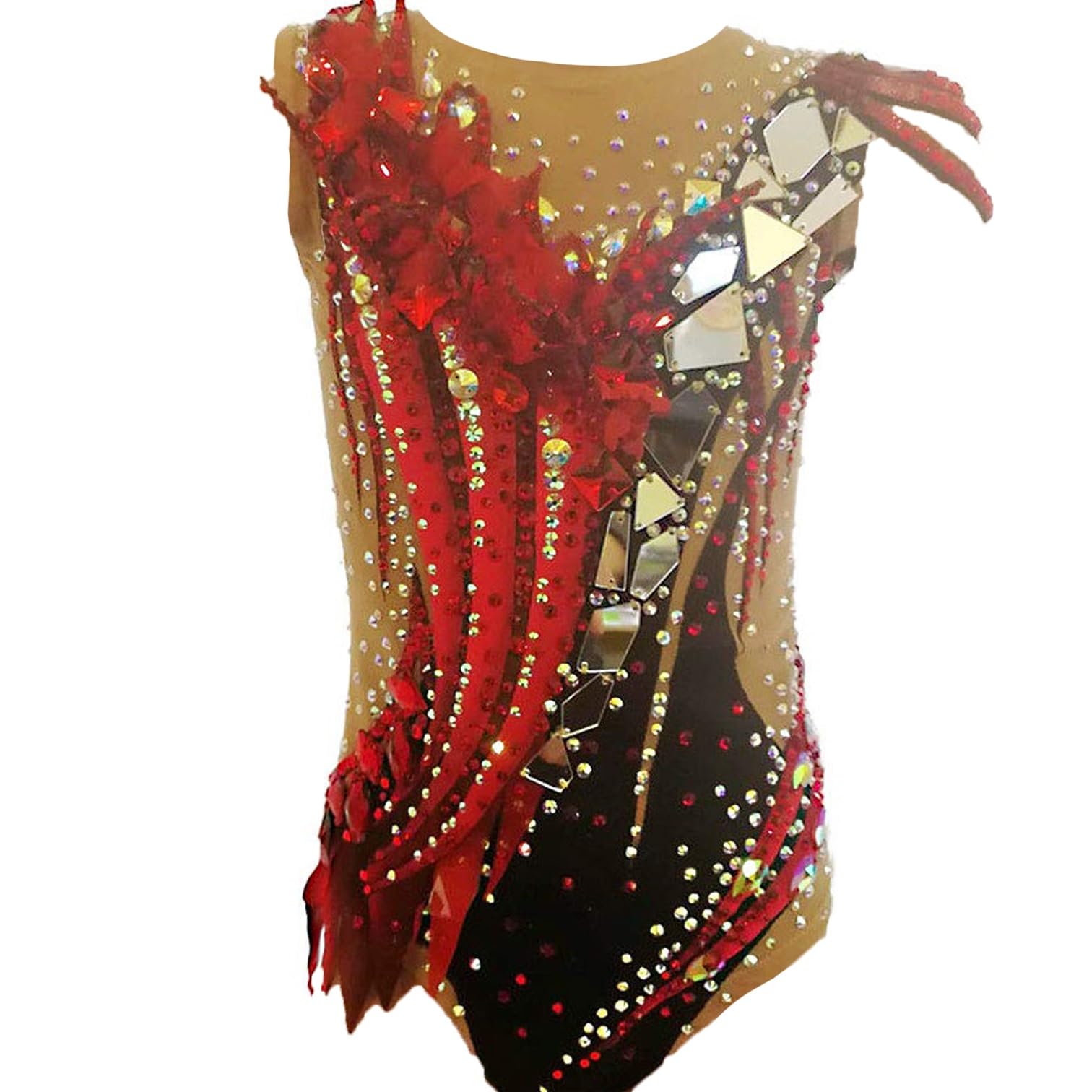 Body Senza Maniche For Ginnastica Ritmica For Ragazza, Donna, Bambino, Cucito A Mano, Abbigliamento Sportivo Traspirante Fatto A Mano