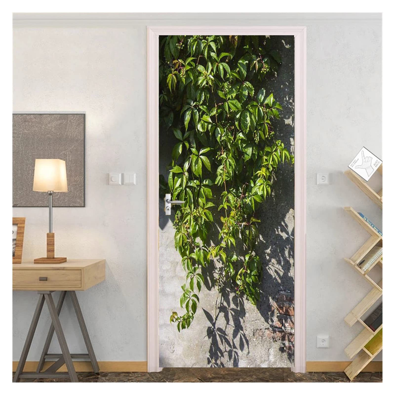 Sticker muraux 3d motif abstrait fluide pour porte et salle de bain 90x200cm