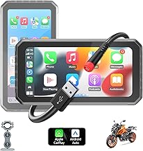 CL872 6.25" Motorcycle CarPlay & Android Auto Screen, Full Body Waterproof, GPS Navigation for Motorbike, Bluetooth, Siri/G00gle Assistant