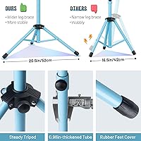 Vista 4 de CAHAYA Sheet Music Stand & Tabletop Music Stand Solid Back with Carrying Bag for Books Notes Laptop Tablet Blue CY0194-3