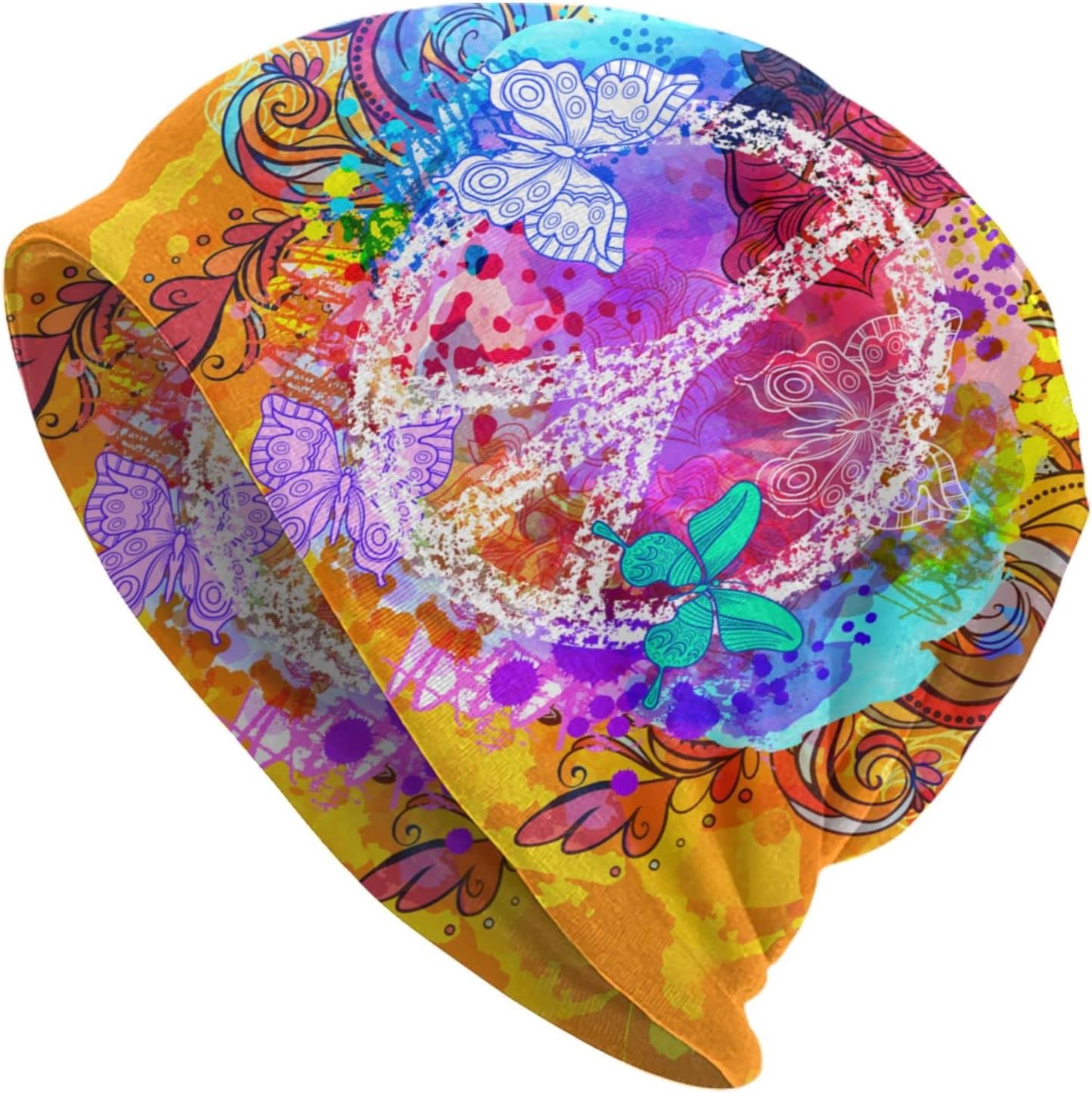 MEVHUBSlouchy Cool Beanies Skull Caps for Women Men Running Hat Soft Night Caps for Sleeping Chemo Headwear Winter Summer Warm Hat