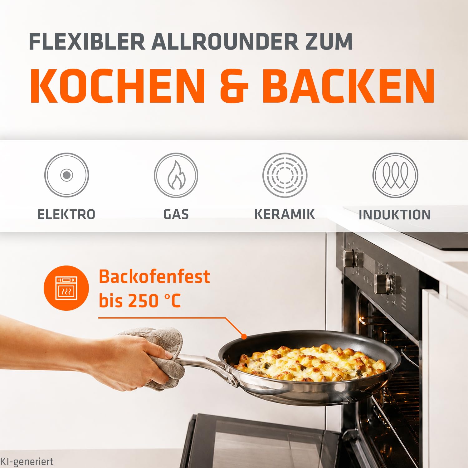 Berndes Tricion Plasma Pfanne (20 cm) - Titan Plasma Oberfläche