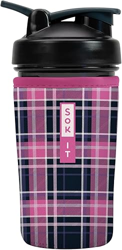 Miniatura 19 de Funda aislante de neopreno para botella mezcladora de proteínas Sok It BotlSok (Jardín inglés de picnic, se ajusta a botella mezcladora de 28 oz)