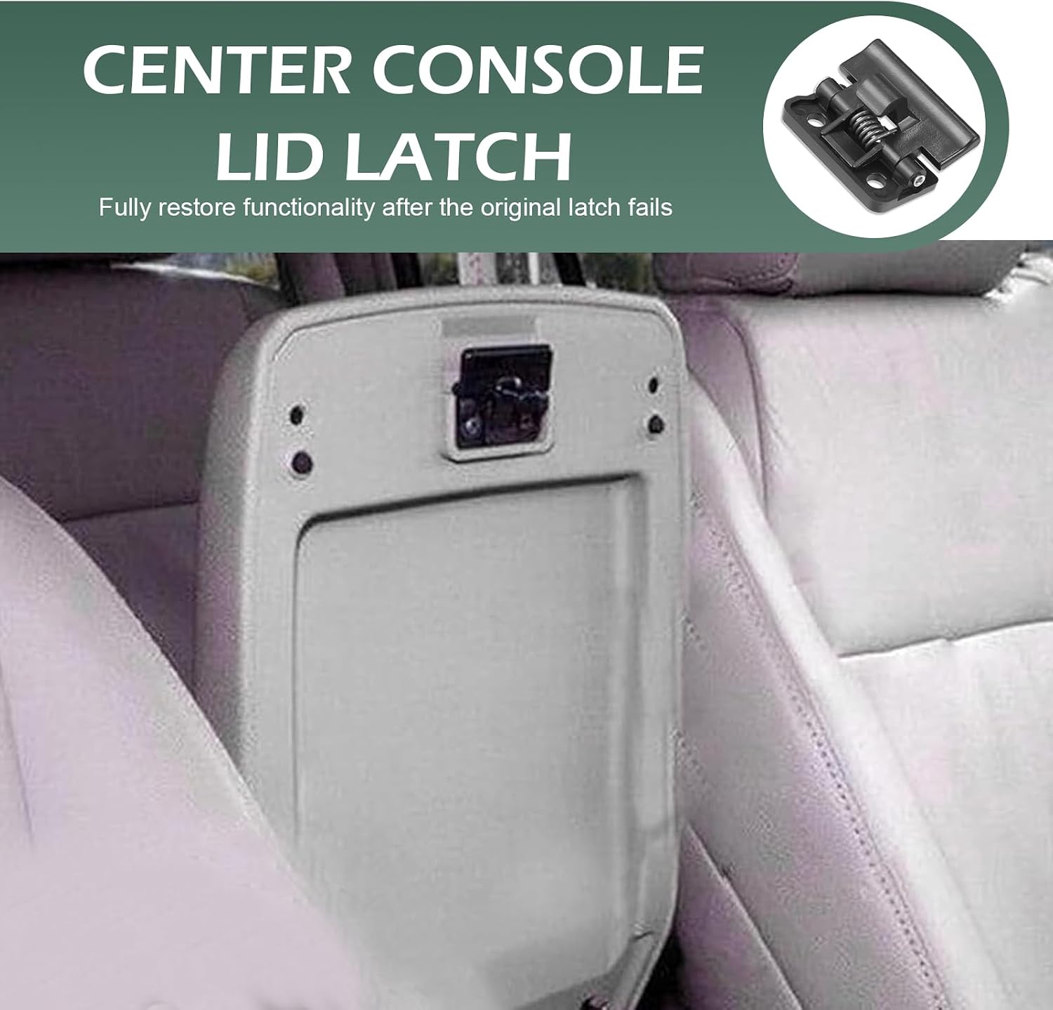 Center Console Lid Latch, Center Console Latch Armrest Cover Lid Latchs Replace OEM #58908-12080, Compatible with 4Runner Yaris Camry Corolla T100 Prius Avalon