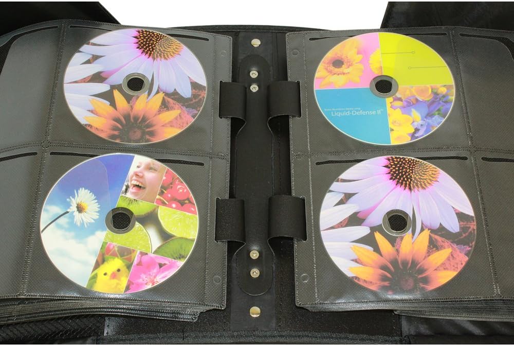 LINKYO 520 Disc Heavy Duty CD DVD Storage Binder Wallets (Frustration-Free Packaging, Black)