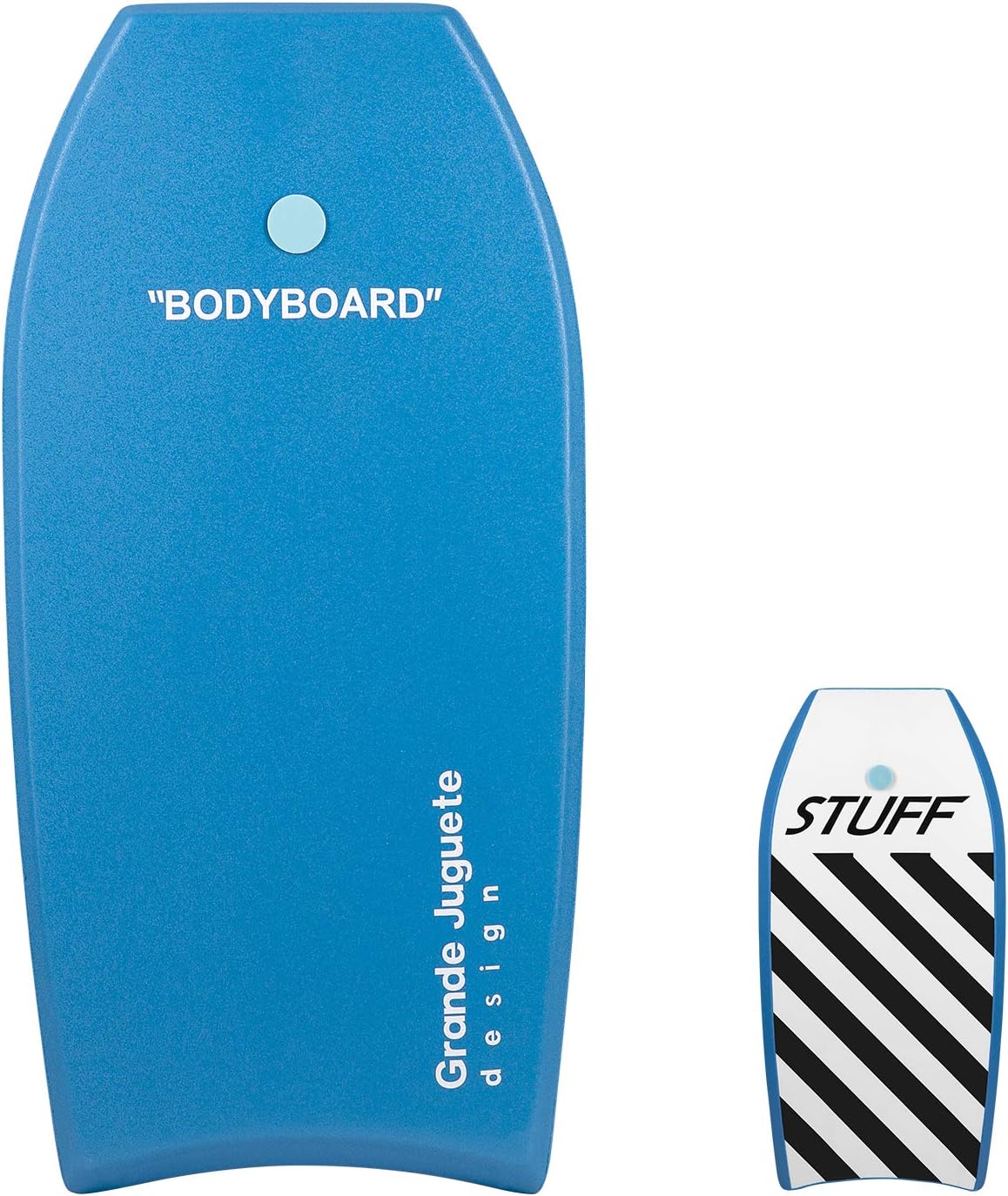 Body Board 37" with EPS Core Slick Bottom and Leash for Kids and Adults (Blue)