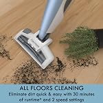 Kenmore DS1020 16V Cordless Stick Vacuum Lightweight 2-in-1 Handheld, LED Headlight with 2-Speed Power Control for Hardwood Floor, Carpet & Pet Hair, Gray-Blue