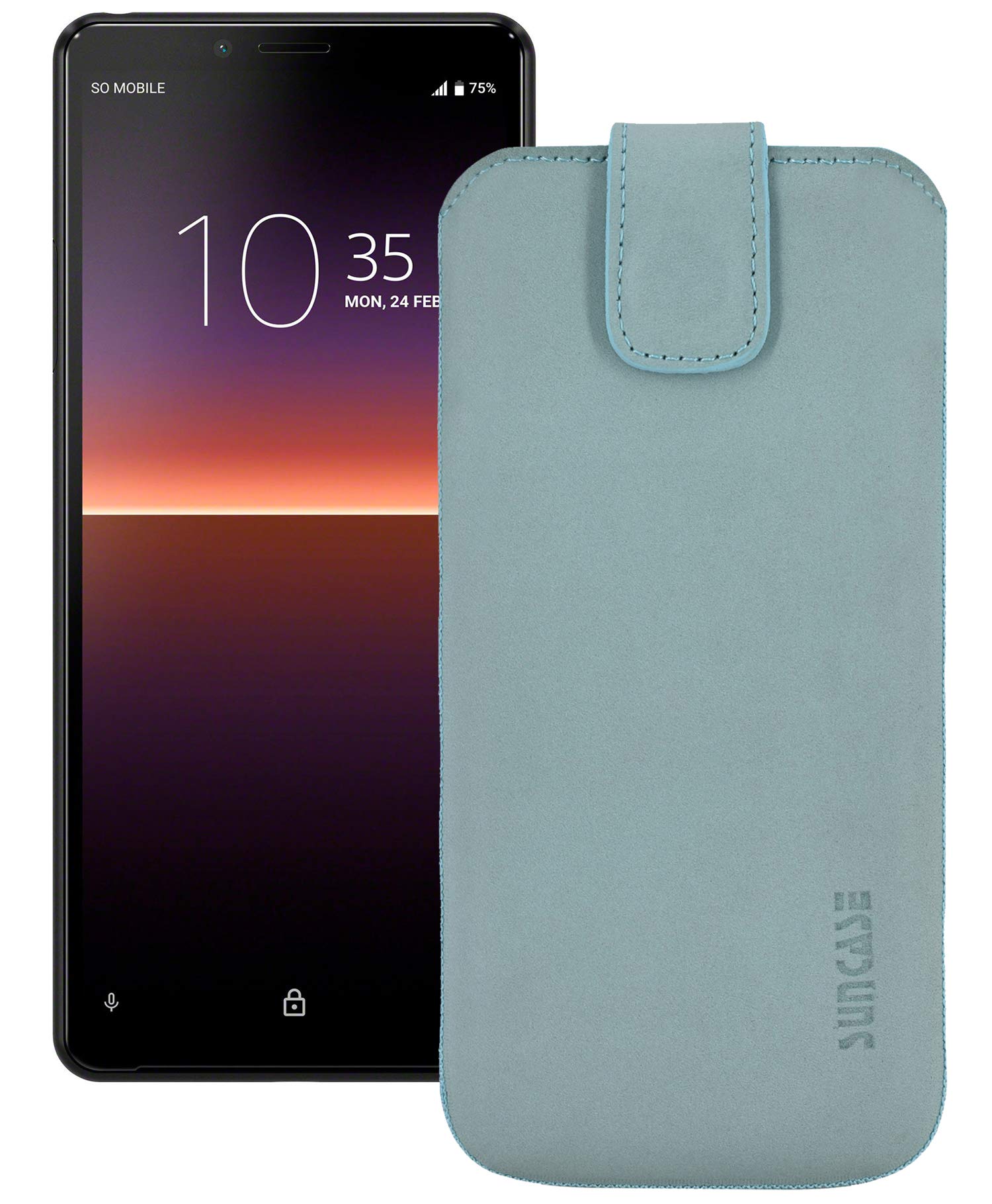 Suncase Custodia in pelle per Samsung (GT-C3500) Ch@t 350, colore