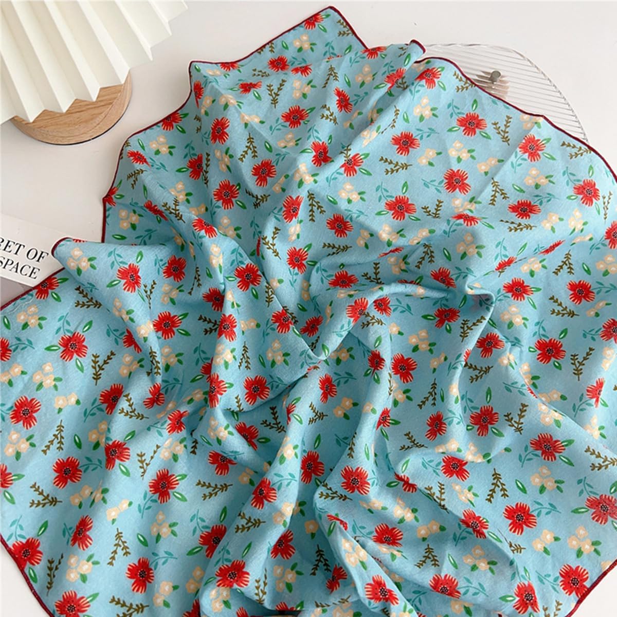 Cotton-Blend Bandana, Head Scarf, Headband, Head wrap, Hair Neck Scarf for Women 22 x 22 inch - Image 4