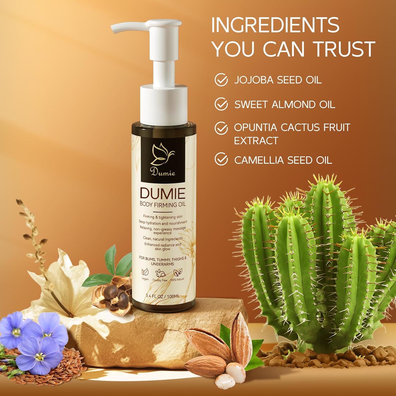 Body Firming Oil, 3.38 FL 0Z, Korean Skin Care Post-Shower Body Oil for Women-With 767,000ppm Jojoba Oil,toTighten, Hydrate & Nourish Dry Skin, Lightweight and non-greasy texture-Luxury Spa Gift - Image 3