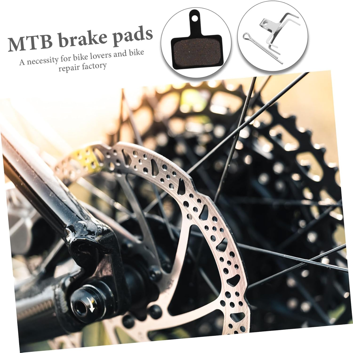 Balacoo Brake Pads Mountain Bicycle Disc Brake Kit Accessories Disc Brake Disc Road Bike Disc Brake Bike Pads