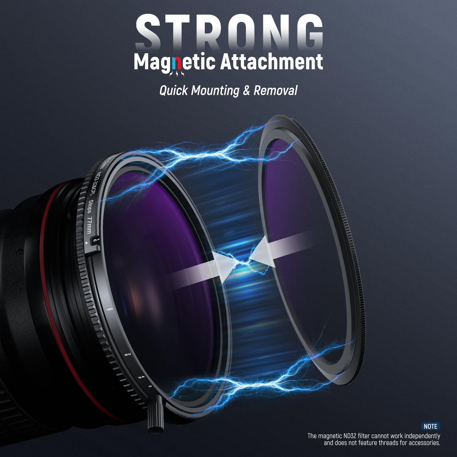 NEEWER Set di 77mm Filtri True Colors ND2-32 Variabile e CPL + Filtro ND32 Magnetico, 2in1 Regolabile Riduzione di Luce Eliminazione di Riflessi Nessun Cambiamento Colore, Nessuna Croce X/Vignettatura