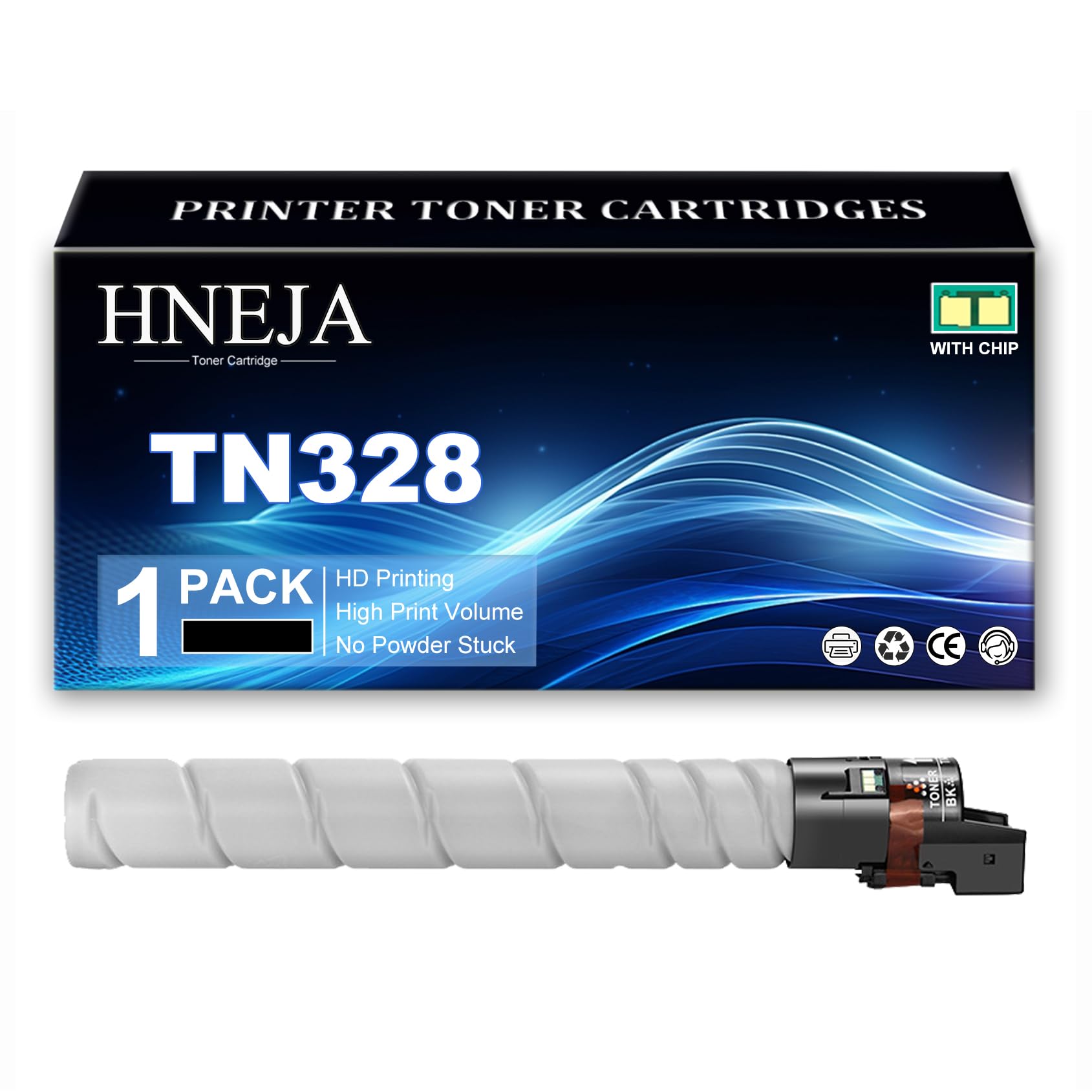 Cartuccia Toner TN328, Cartucce Toner Compatibili TN328K TN328C TN328M TN328Y per Konica Minolta Bizhub C250i C300i C360i C7130i Stampante,Black-1 Pack