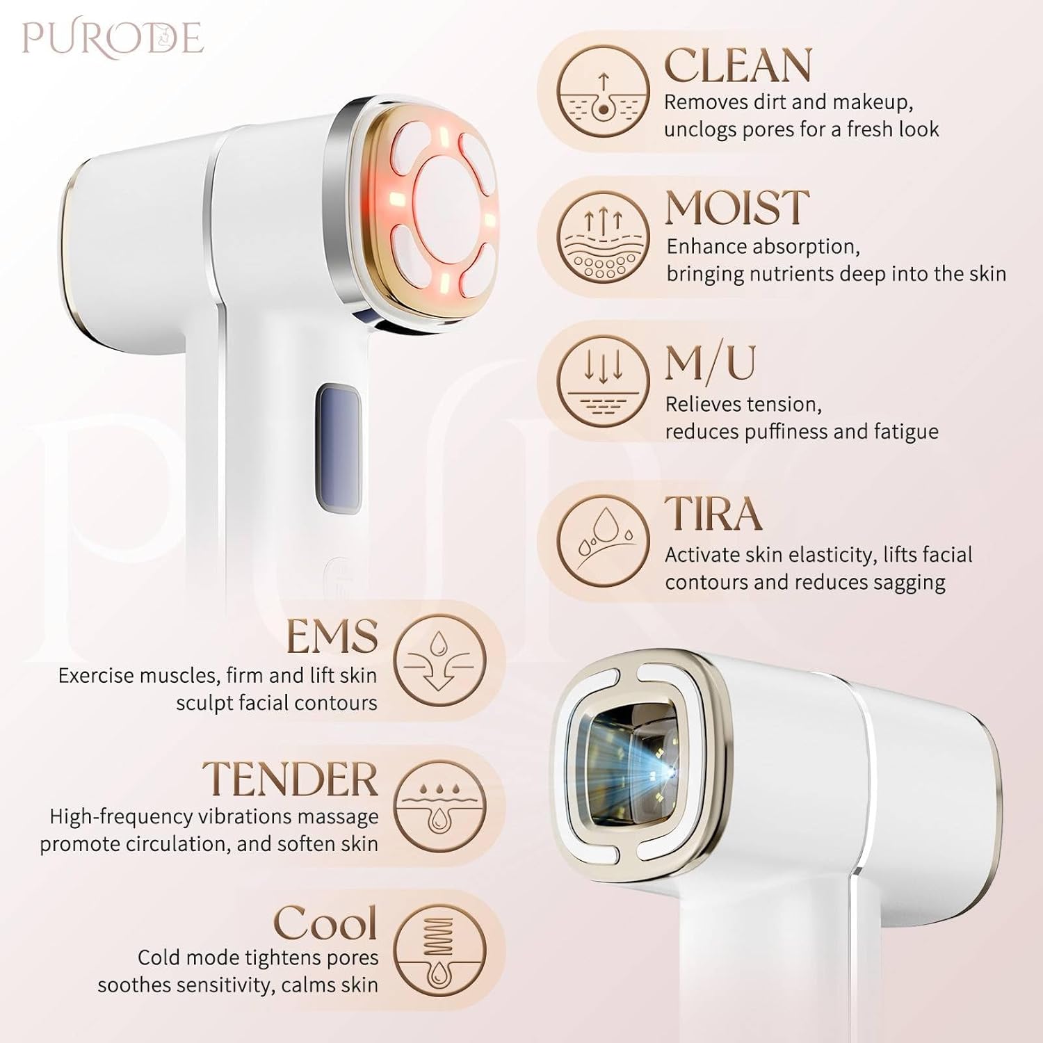 AI-Powered Custom Skincare Facial Device with Red Light Therapy for Anti-Aging, Firming, Lifting & Better Absorption, Face Massager Tool Paired with HD Camera to Detect Skin Condition - Image 5