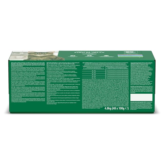 Foto 7 de 8 de by Amazon - Alimento Completo sin Cereales para Gatos Adultos, selección de Pescado en gelatina, 4,8 kg (48…