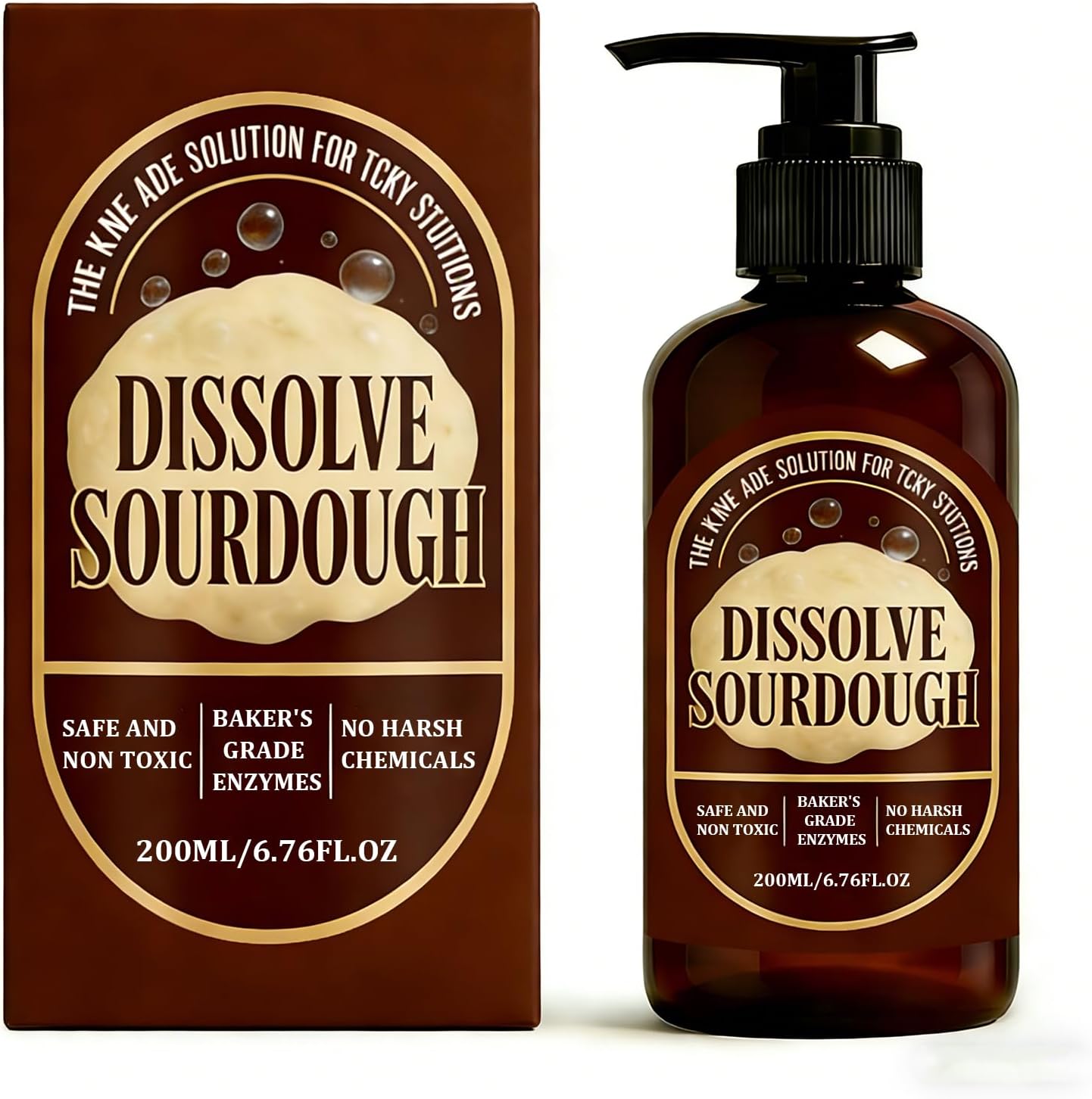 Dough Cleaner Soap for Sourdough, 200ML - Enzyme Powered Dissolve Cleaning, Reduces The Need for Scrubbing And Soaking, for Kitchen of Bowls, Dish, Pots, Utensils